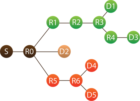 Routing tree arbre